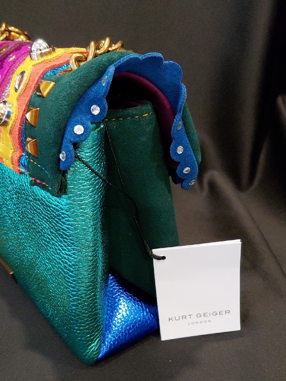 KURT GEIGER LONDON KENSINGTON STUDS CROSSBODY - Picture 10 of 14